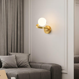 Curved Brass Wall Lamp Yeswarmlighting