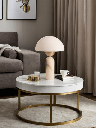 Peono Alabaster Table Lamp Yeswarmlighting