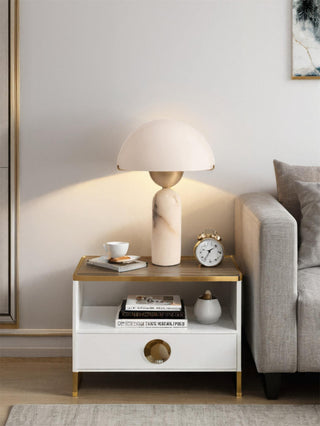Peono Alabaster Table Lamp Yeswarmlighting