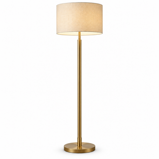 Beamiva Luna Linen-Style Floor Lamp — product image