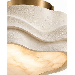 Beamiva Strata Cloud Sculptural Alabaster-Style Ceiling Light — detail close-up